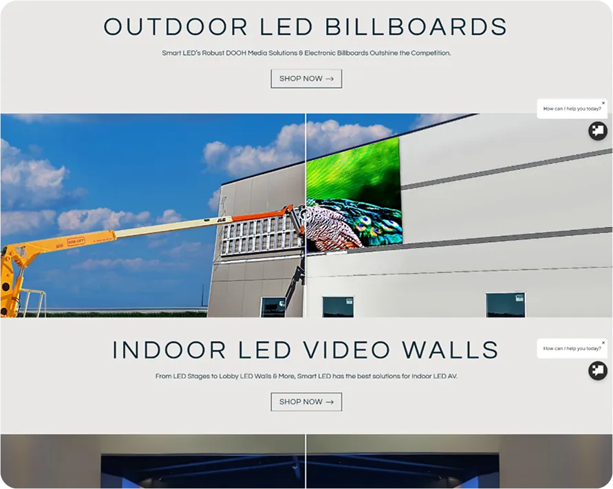 Smart LED website screenshot