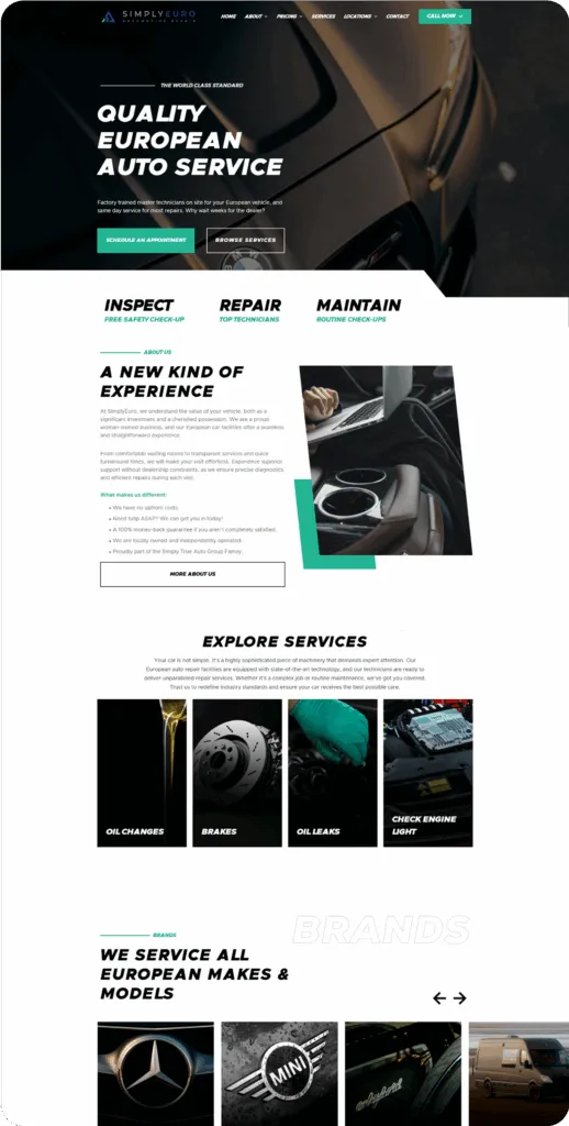 Simply Euro - Premium Automotive Service Website