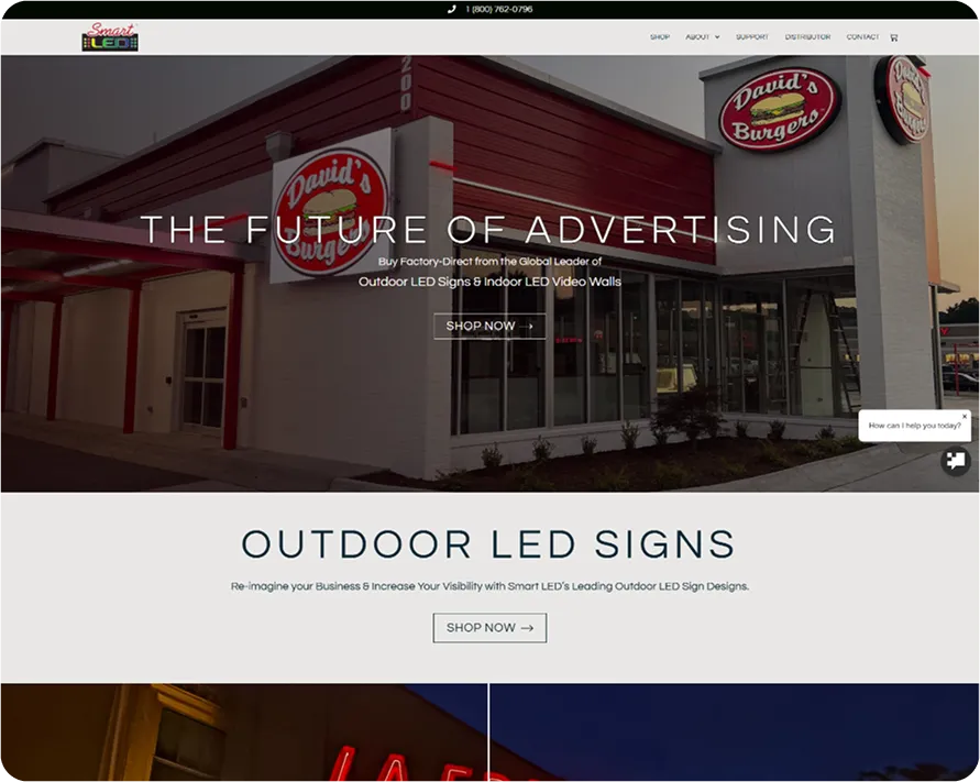 Smart LED website screenshot