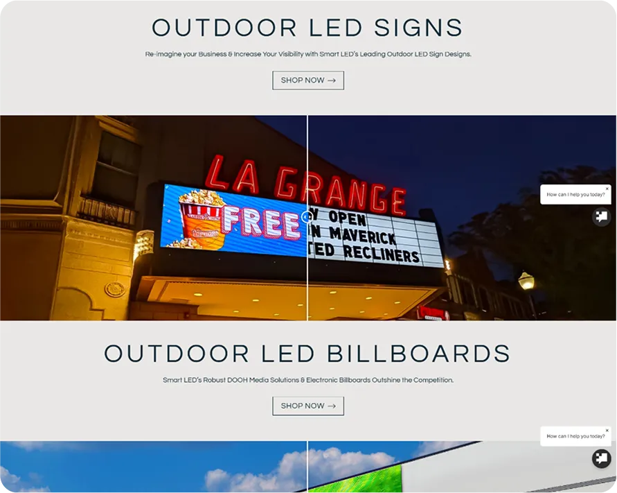Smart LED website screenshot