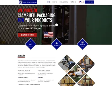 Eclamshell website design