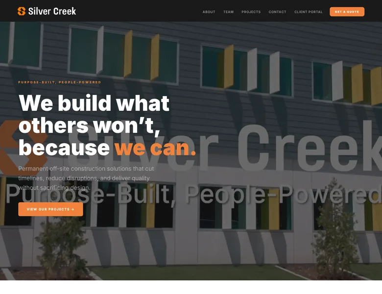 Silver Creek Modular website design